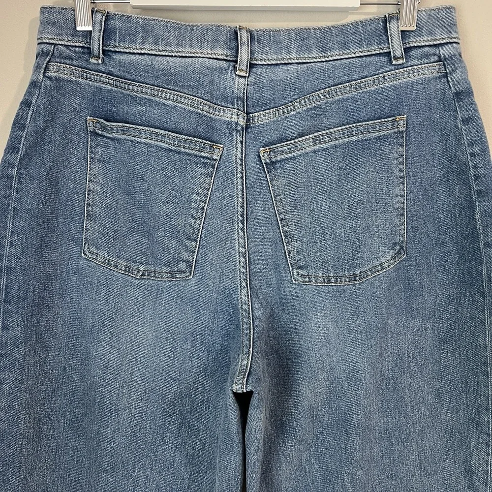 Spanx Spanxshape Authentic 360 Barrel Leg Jeans Women's XL R Medium Wash 21528R - Picture 7 of 11